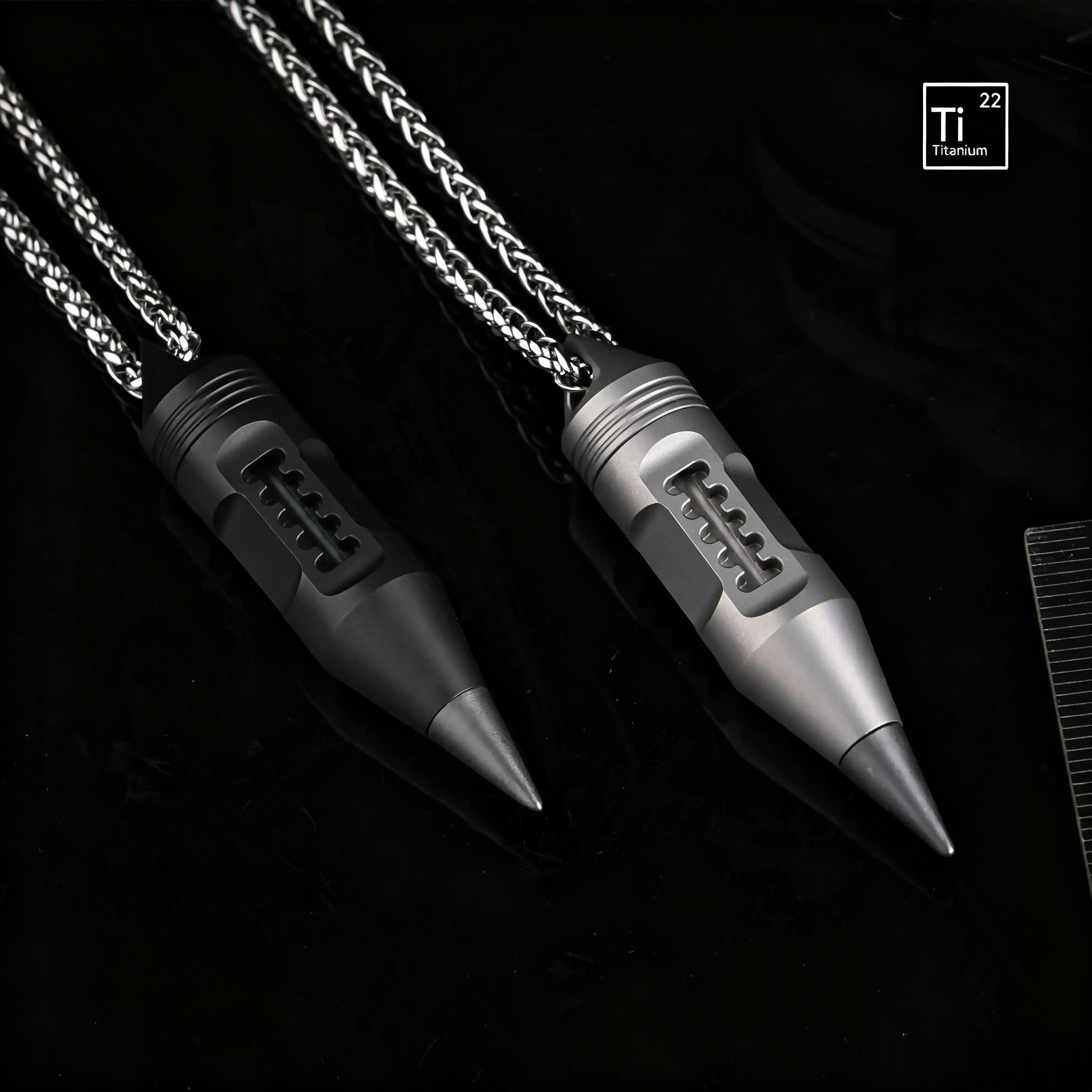Wolf Fang 2.0- Titanium Keychain Lantern & Pen & Screwdriver