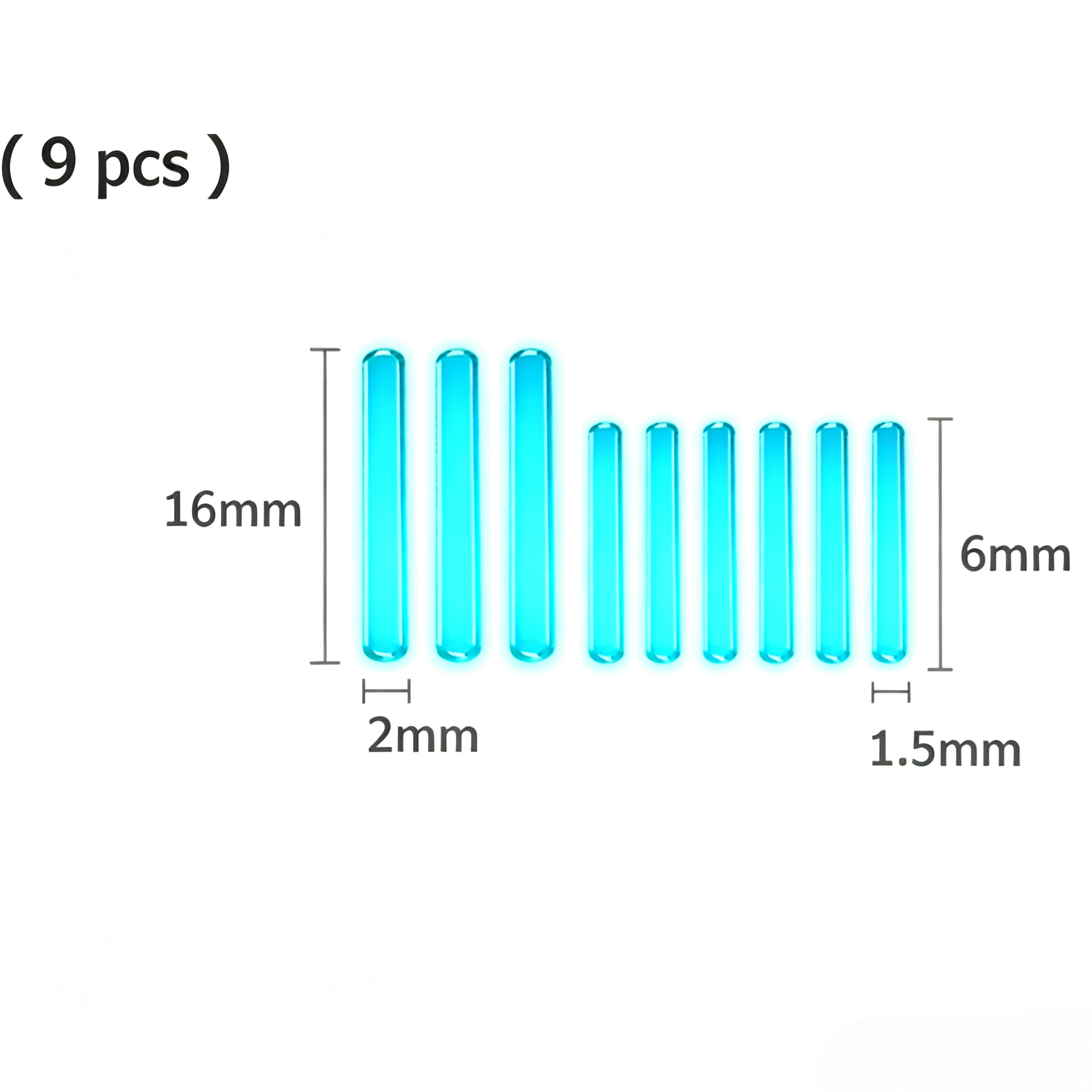 Luminous Vial Set(9 pcs) For TiSpinx II