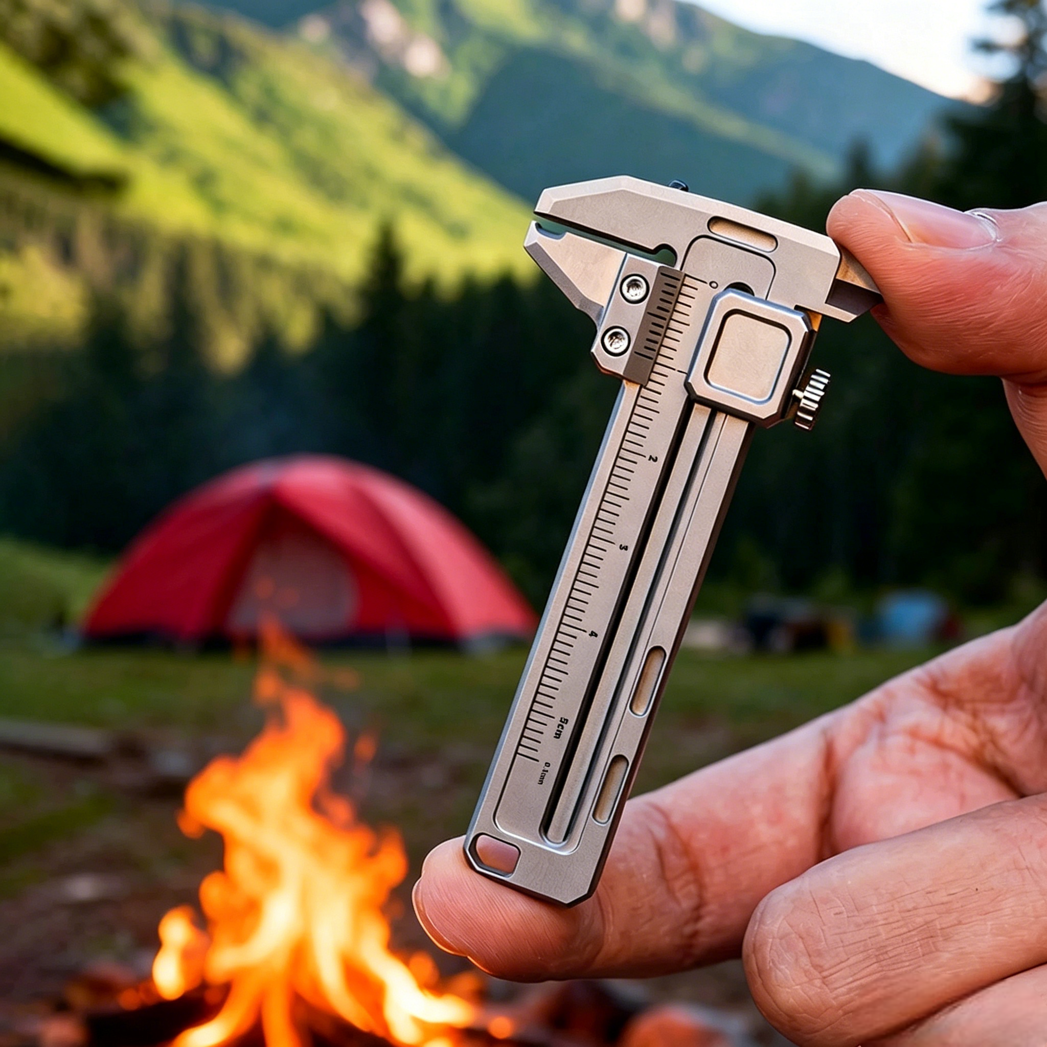 TiCal Pro - Titanium Mini Caliper with 7+ Functions in One