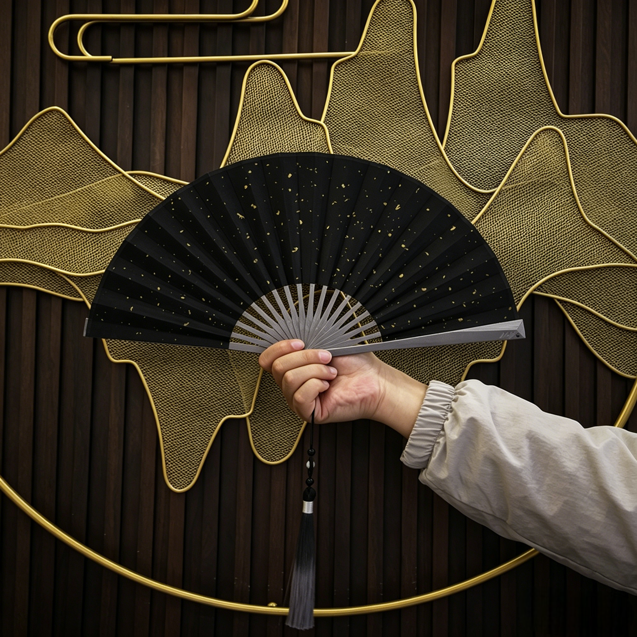 The Galaxy: Titanium EDC Kung Fu Folding Fan/ Emergency Tool