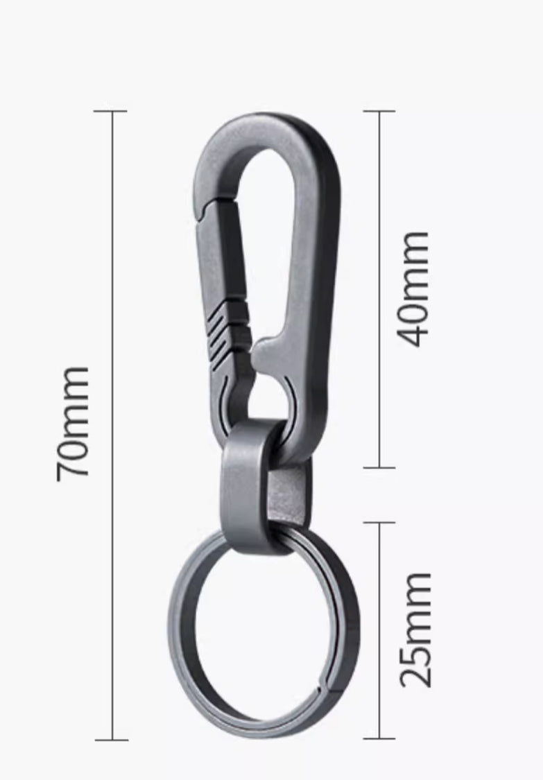 Titanium quick-release keychain