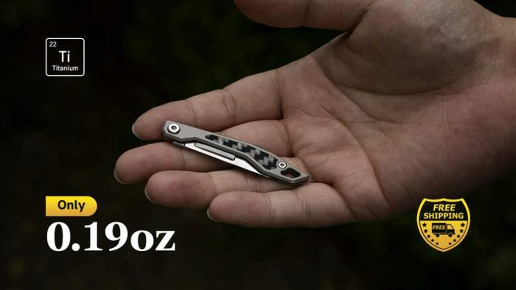 KeyKnife: Mini Titanium & Carbon Fiber EDC Scalpel