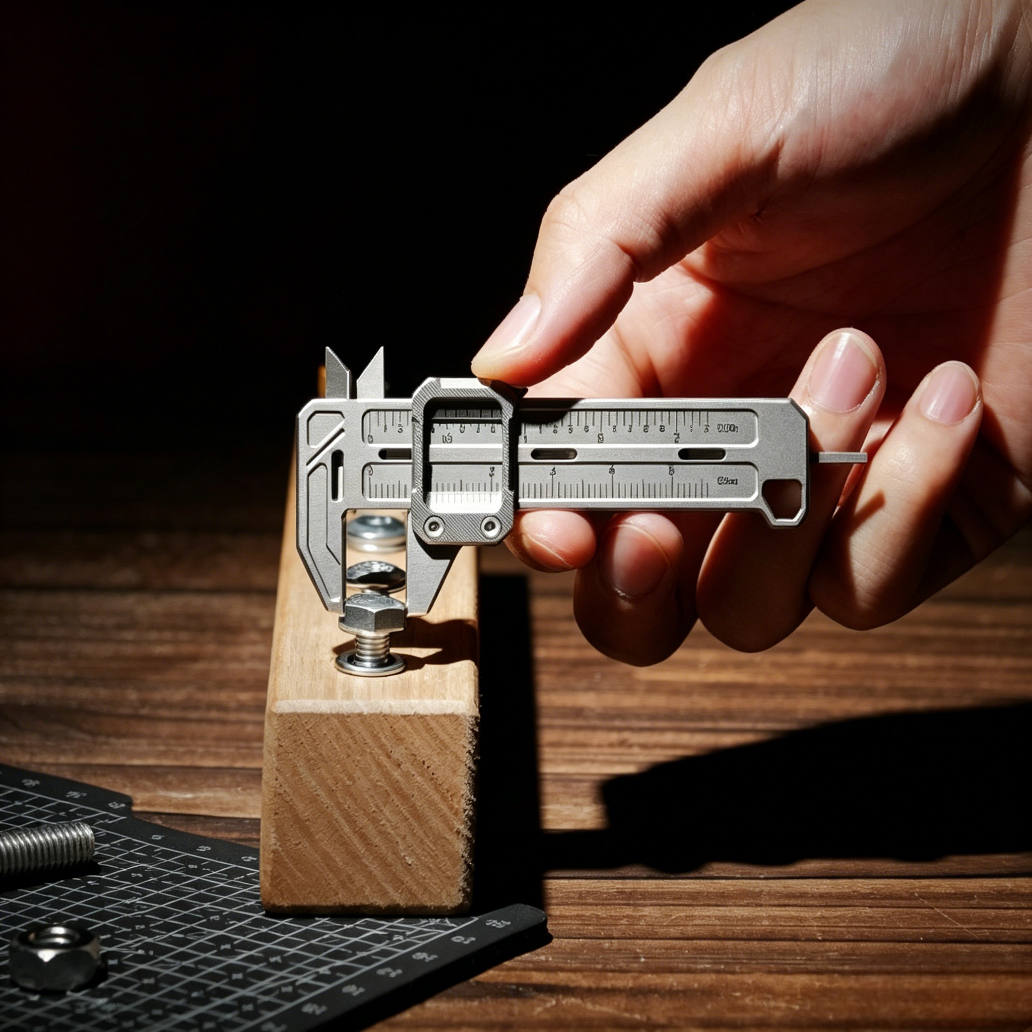 TiCal Pro 2.0: A Titanium Dual-Scale Vernier Caliper for EDC