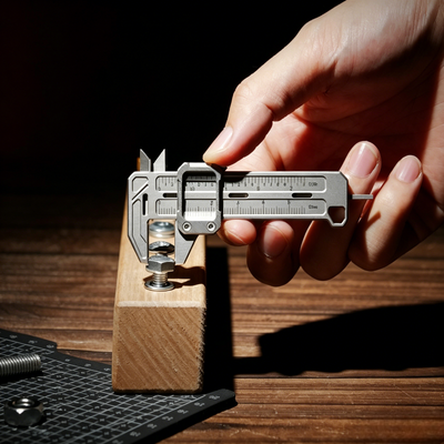 TiCal Pro 2.0: A Titanium Dual-Scale Vernier Caliper for EDC