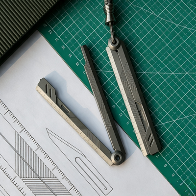 The Prule: Titanium Multifunctional EDC Foldable Ruler