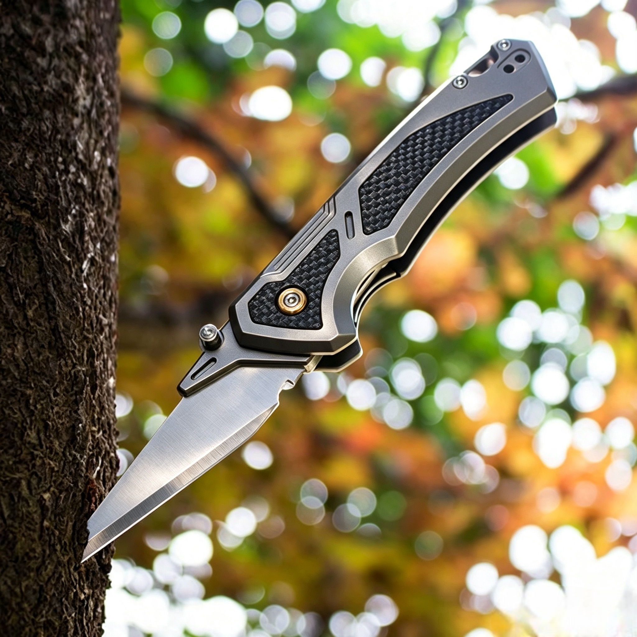 The Thunder-Titanium Utility Knife with Replaceable Blade