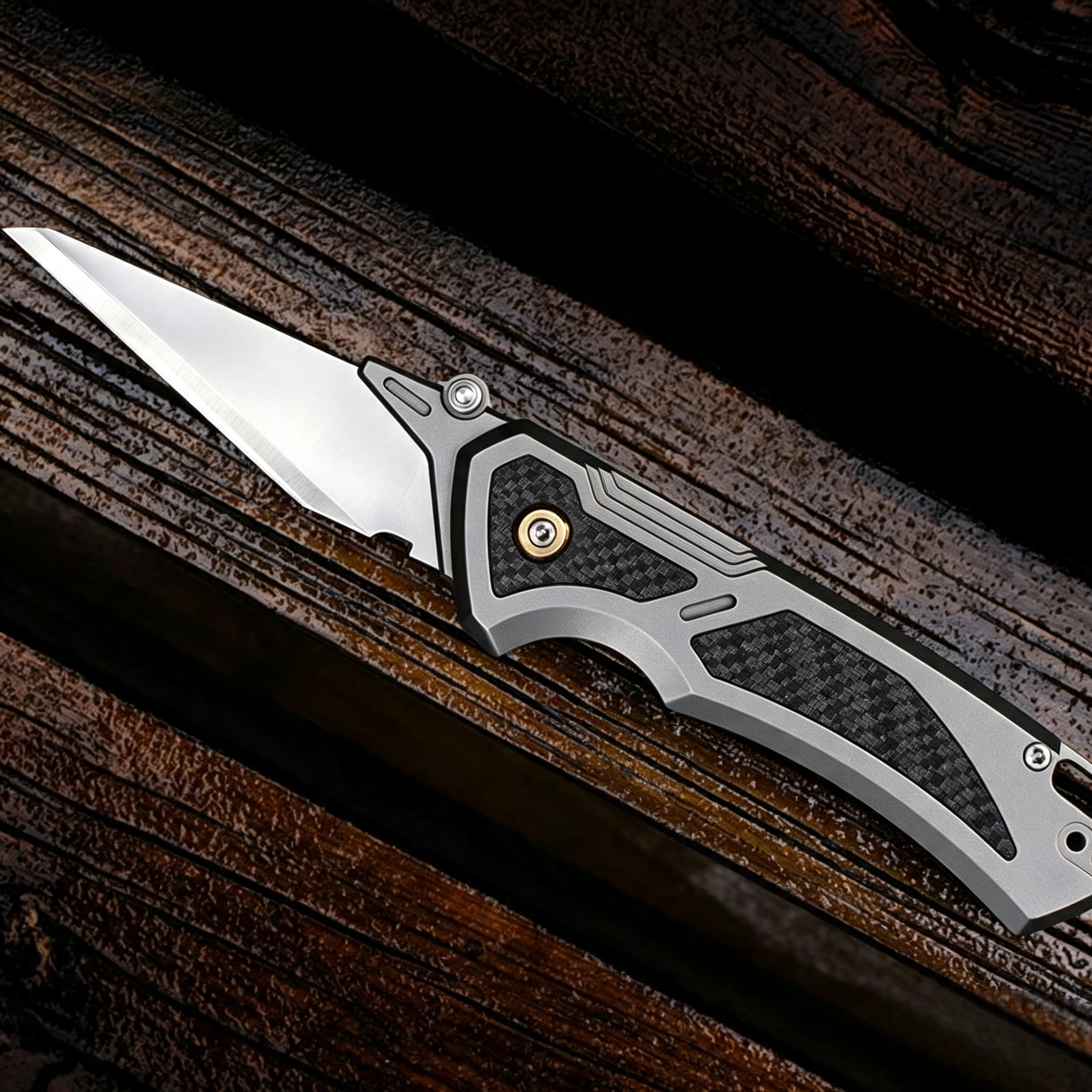 The Thunder-Titanium Utility Knife with Replaceable Blade
