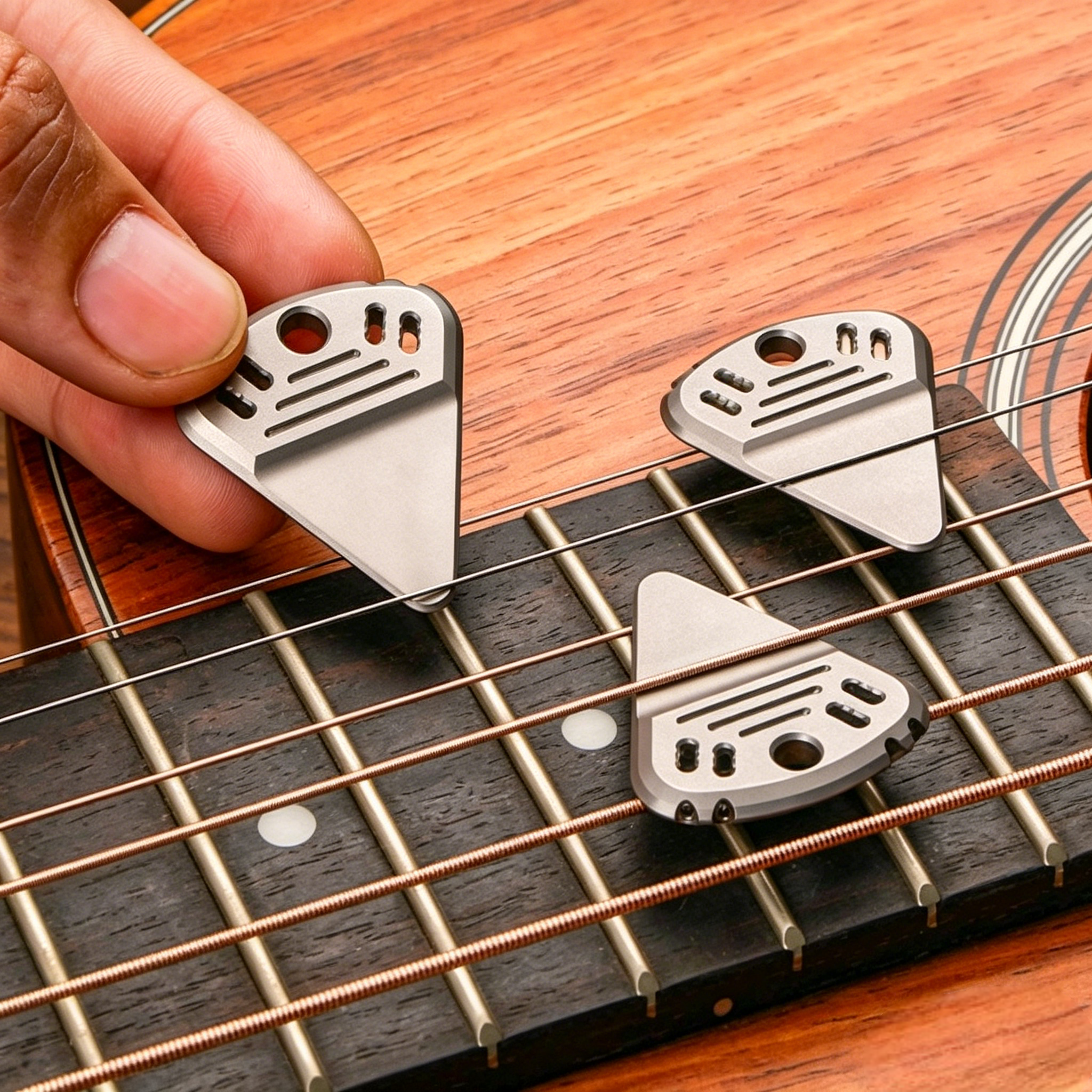 ResoTi | Titanium Guitar Pick with Sweat-Activated Grip