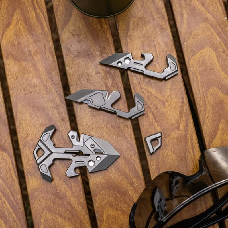 V-Stand - Titanium Multi-Tool Phone Stand for EDC