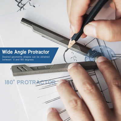 The Prule: Titanium Multifunctional EDC Foldable Ruler