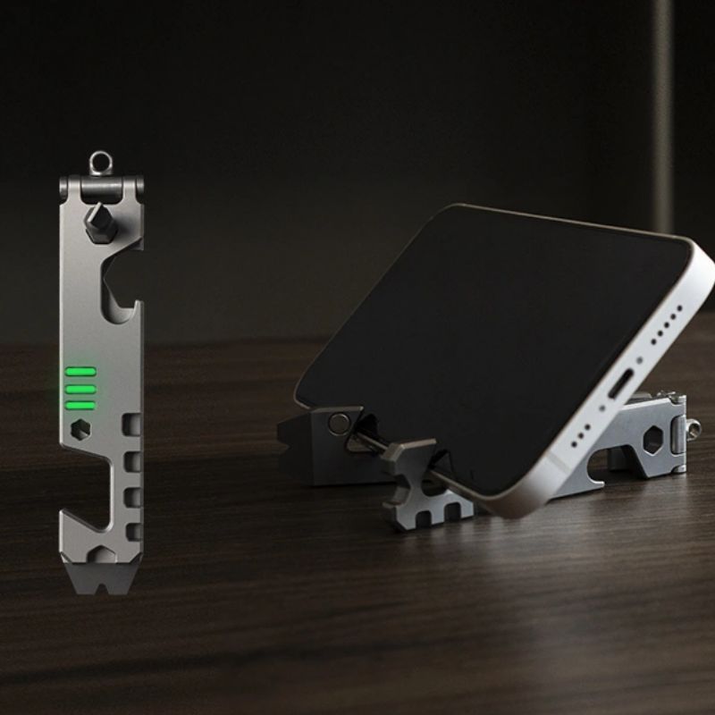 AceStand｜All-in-1 Titanium Foldable EDC Phone Stand