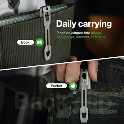 The BookBond Pen-Your Titanium Multitool Bookmark Companion