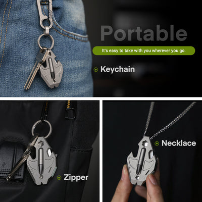 The Flounder 3.0 - Titanium EDC All-in-One Pendant