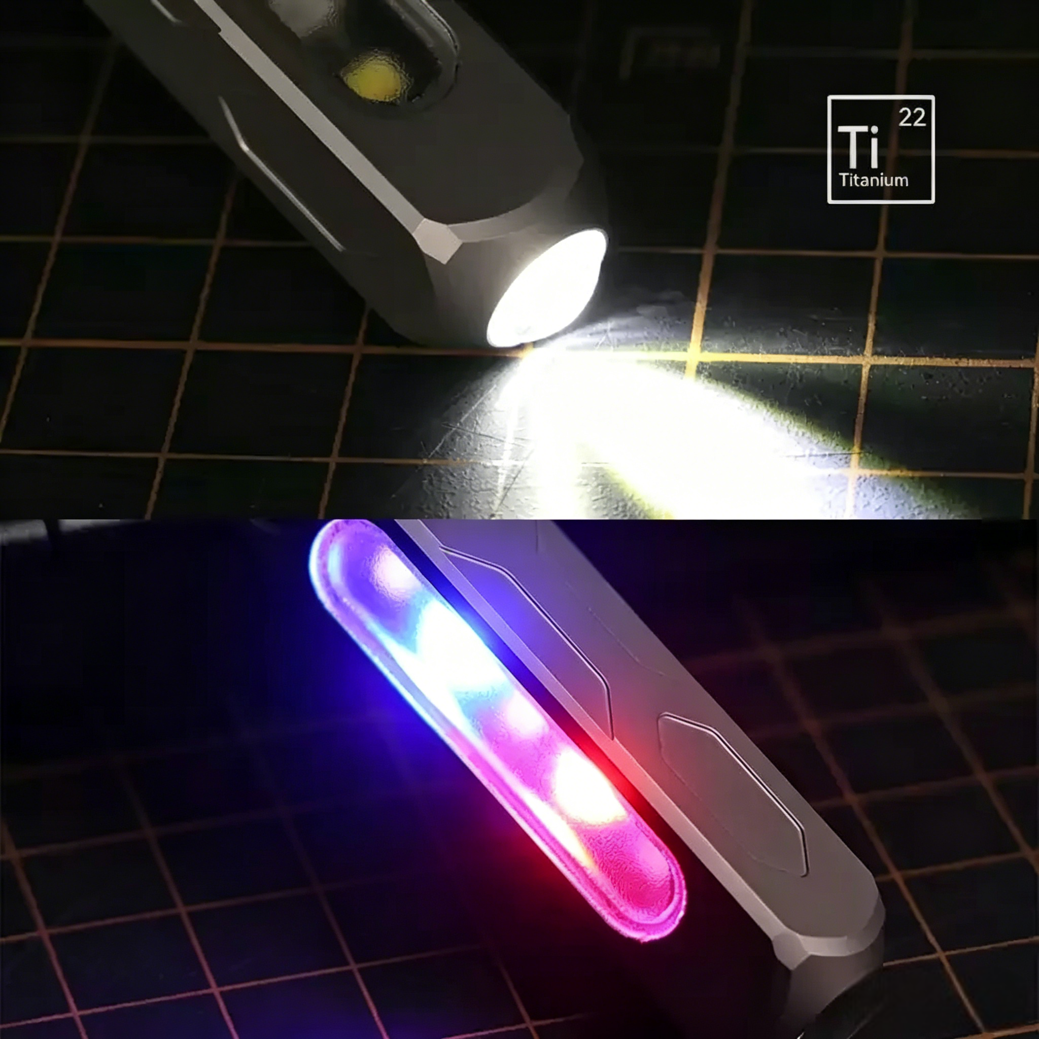 EchoSwitch: Titanium Magnetic Dual-Light EDC Flashlight