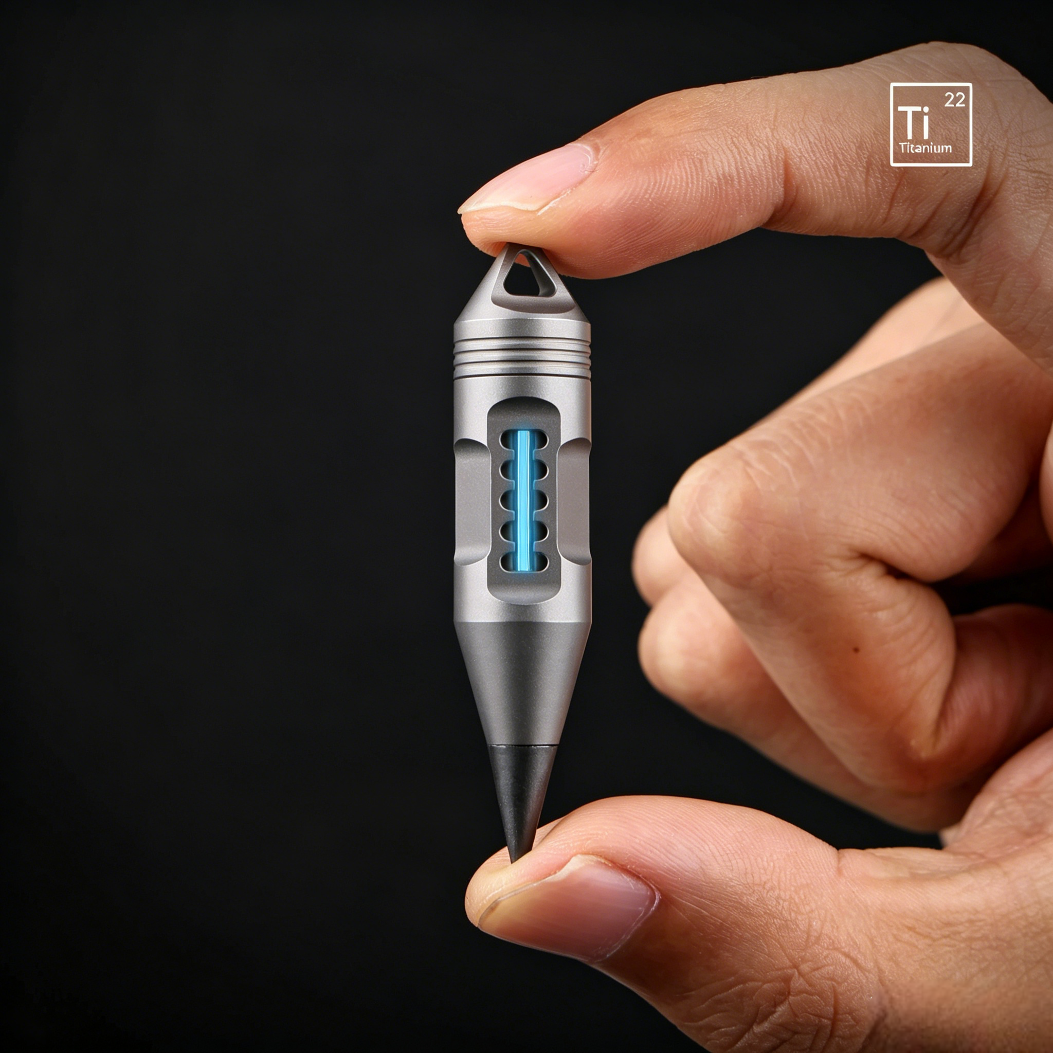 Wolf Fang 2.0- Titanium Keychain Lantern & Pen & Screwdriver